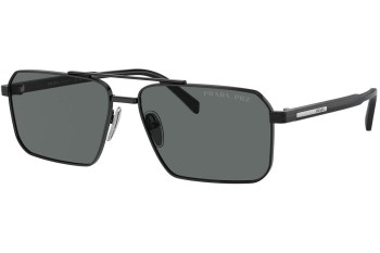 Sončna očala Prada PRA57S 1AB5Z1 Polarized Pravokotna Črna