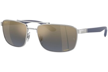 Sončna očala Ray-Ban RB3737CH 003/J0 Polarized Pravokotna Srebrna