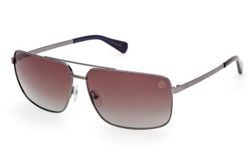 Sončna očala Timberland TB00030 06H Polarized Pilotska Srebrna