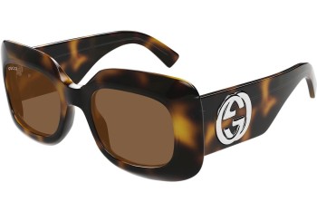 Sončna očala Gucci GG1695S 002 Kvadratna Havana