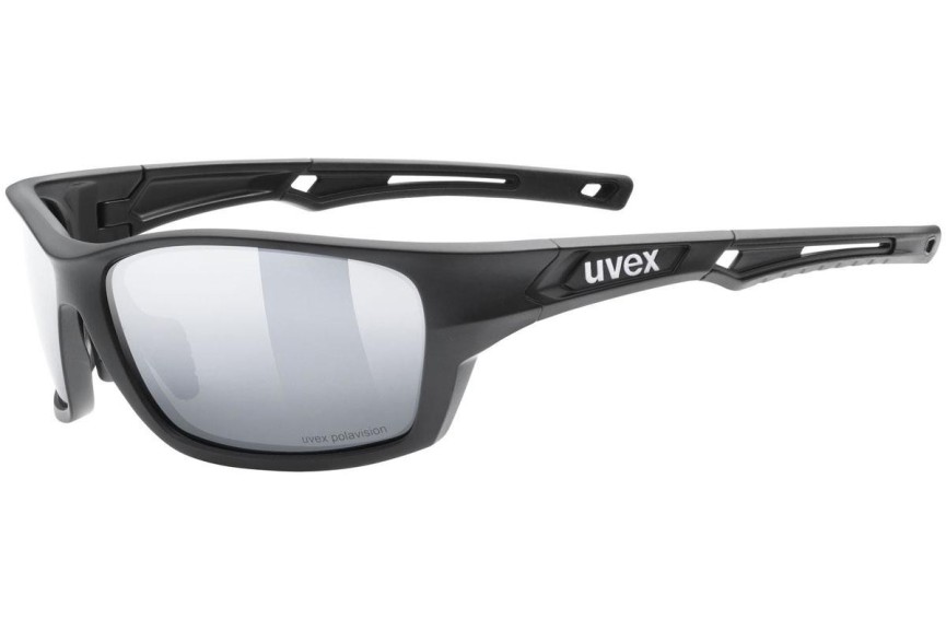 Sončna očala uvex sportstyle 232 P Black Mat S3 Polarized Pravokotna Črna