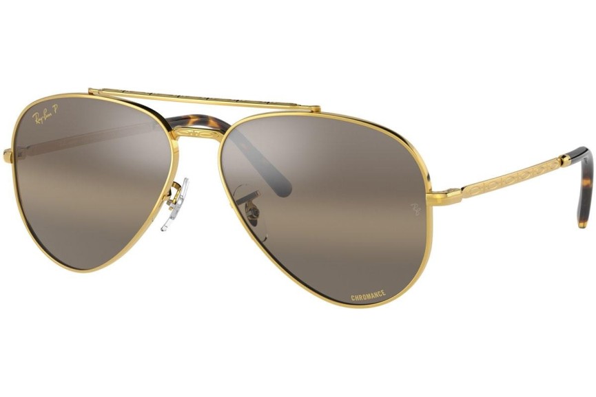 Sončna očala Ray-Ban New Aviator Chromance Collection RB3625 9196G5 Polarized Pilotska Zlata