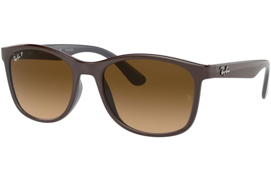 Sončna očala Ray-Ban RB4374 6600M2 Polarized Kvadratna Rjava