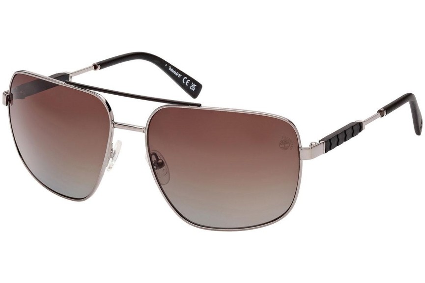 Sončna očala Timberland TB9283 08H Polarized Pilotska Srebrna