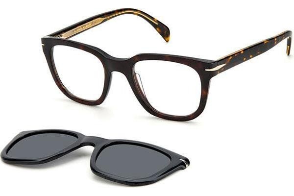 Očala David Beckham DB7043/CS 086/M9 Polarized Kvadratna Havana