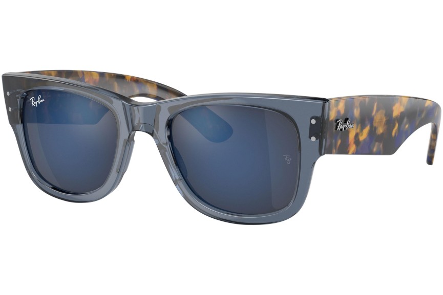 Sončna očala Ray-Ban Mega Wayfarer RB0840S 6638O4 Kvadratna Modra