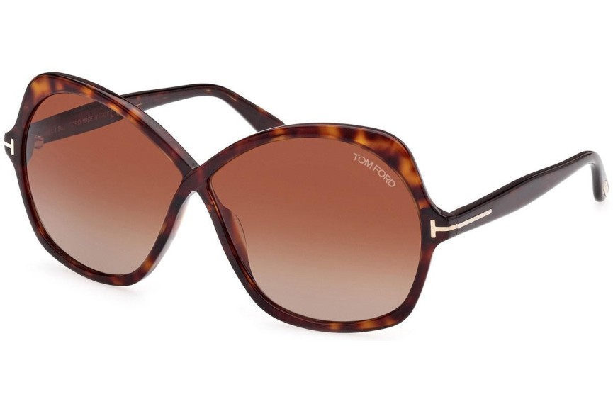 Sončna očala Tom Ford FT1013 52F Cat Eye Havana