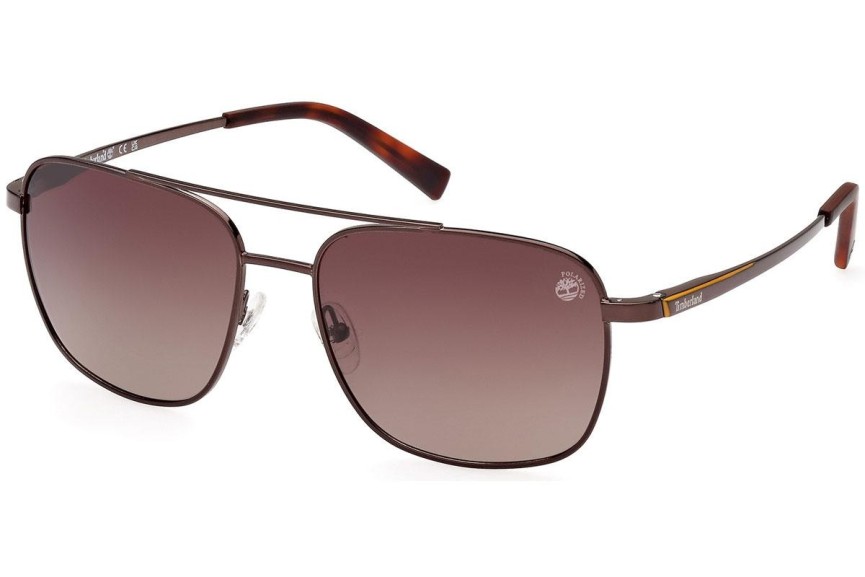 Sončna očala Timberland TB9303 48H Polarized Pilotska Rjava