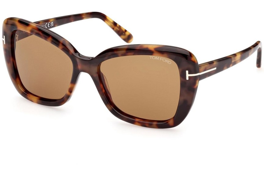 Sončna očala Tom Ford FT1008 55J Cat Eye Havana