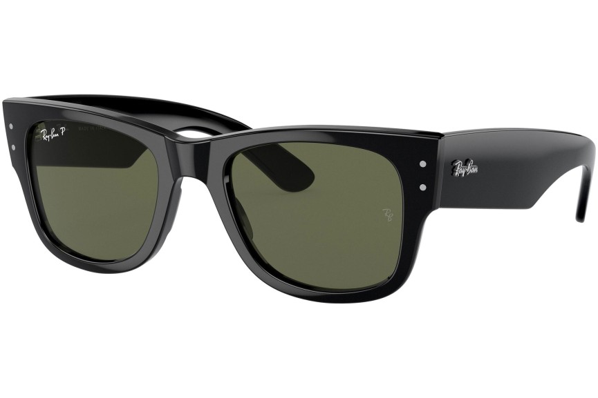 Sončna očala Ray-Ban Mega Wayfarer RB0840S 901/58 Polarized Kvadratna Črna