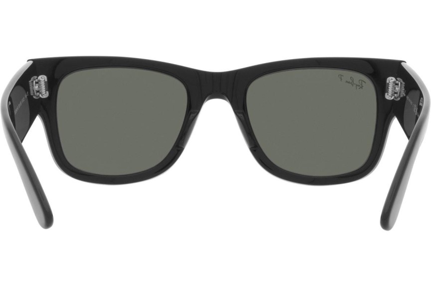 Sončna očala Ray-Ban Mega Wayfarer RB0840S 901/58 Polarized Kvadratna Črna