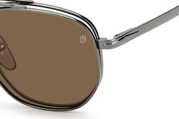 Očala David Beckham DB1082/G/CS KJ1/HE Polarized Okrogla Srebrna