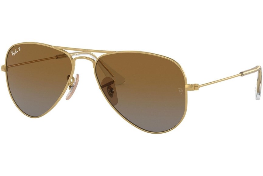 Sončna očala Ray-Ban Junior Aviator Junior RJ9506S 223/T5 Polarized Pilotska Zlata