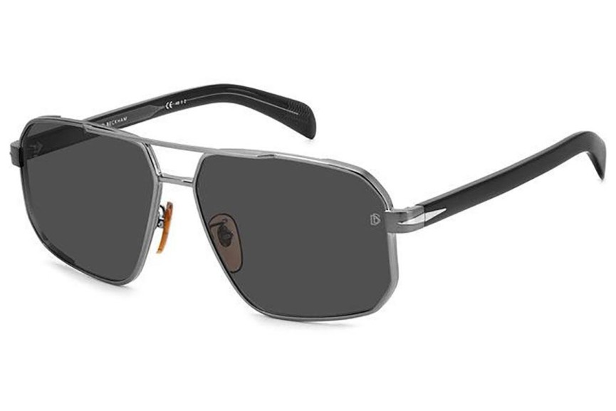 Sončna očala David Beckham DB7102/S 85K/M9 Polarized Pilotska Srebrna