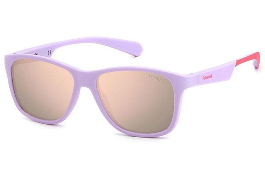 Sončna očala Polaroid Junior PLD8052/S QCK/JQ Polarized Kvadratna Vijolična