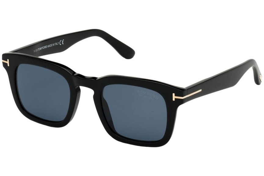 Sončna očala Tom Ford Dax FT0751 01V Polarized Kvadratna Črna