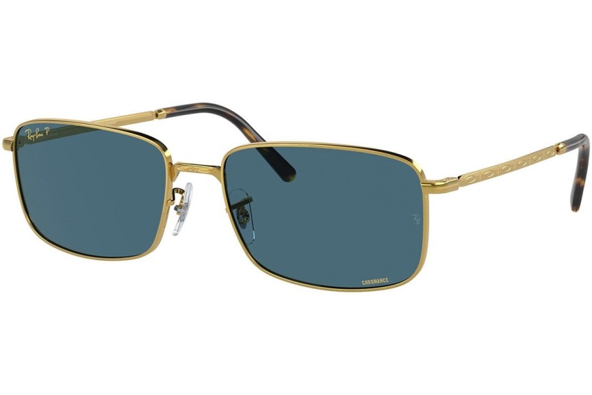 Sončna očala Ray-Ban RB3717 9196S2 Polarized Pravokotna Zlata