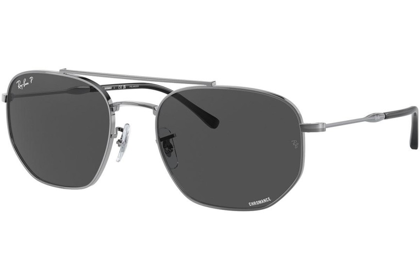 Sončna očala Ray-Ban RB3707 004/K8 Polarized Pilotska Srebrna