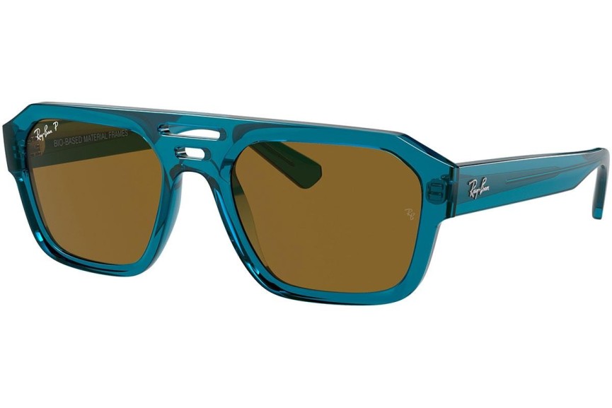 Sončna očala Ray-Ban Corrigan RB4397 668383 Polarized Flat Top Modra