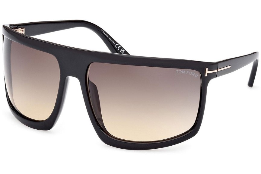 Sončna očala Tom Ford Clint 2 FT1066 01B Flat Top Črna