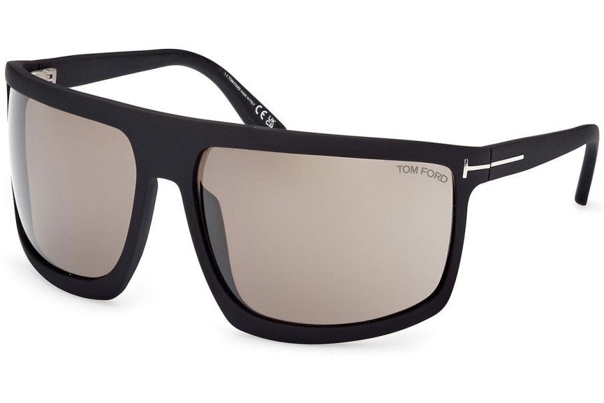 Sončna očala Tom Ford Clint 2 FT1066 02L Flat Top Črna