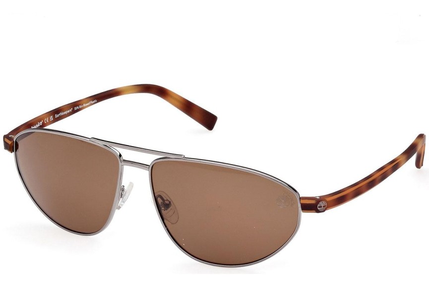 Sončna očala Timberland TB9324 08H Polarized Pilotska Srebrna