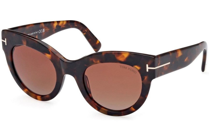 Sončna očala Tom Ford Lucilla FT1063 52T Cat Eye Havana