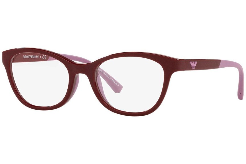 Očala Emporio Armani EA3204 5077 Cat Eye Rdeča