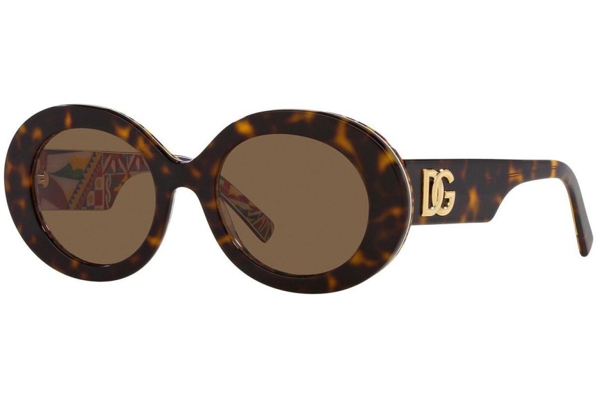 Sončna očala Dolce & Gabbana DG4448 321773 Ovalna Havana