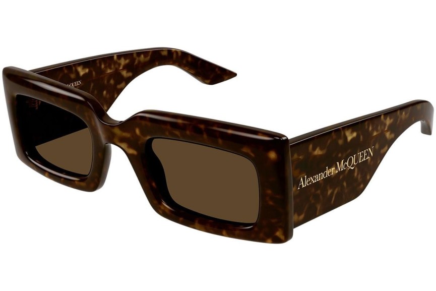 Sončna očala Alexander McQueen AM0433S 002 Pravokotna Havana