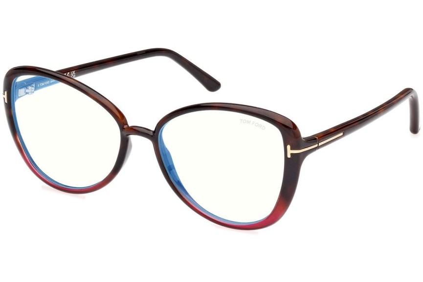 Očala Tom Ford FT5907-B 055 Cat Eye Havana