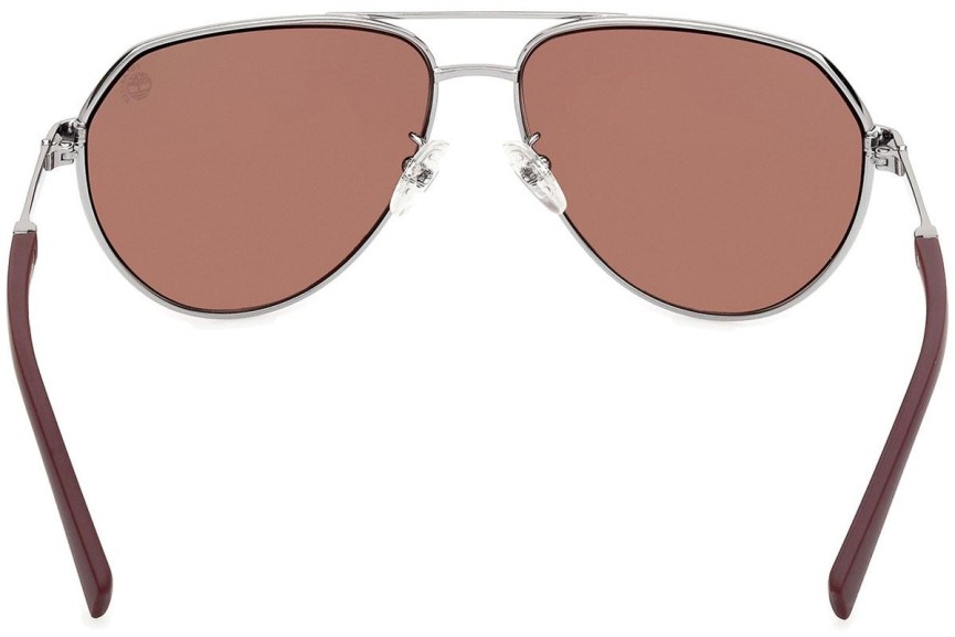 Sončna očala Timberland TB9340-H 08H Polarized Pilotska Srebrna