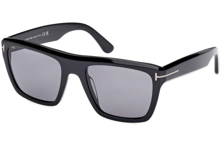 Sončna očala Tom Ford Alberto FT1077-N 01D Polarized Kvadratna Črna