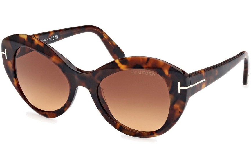 Sončna očala Tom Ford Guinevere FT1084 52F Cat Eye Havana