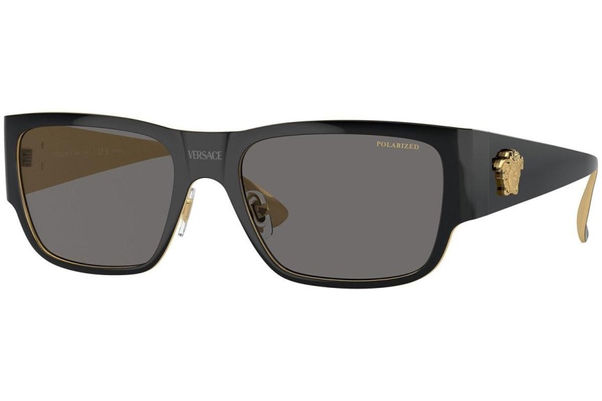 Sončna očala Versace VE2262 143381 Polarized Kvadratna Črna