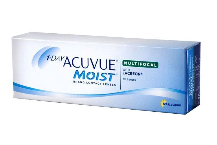 Kontaktne leče Dnevne 1 Day Acuvue Moist Multifokalne s Lacreonom (30 leč)