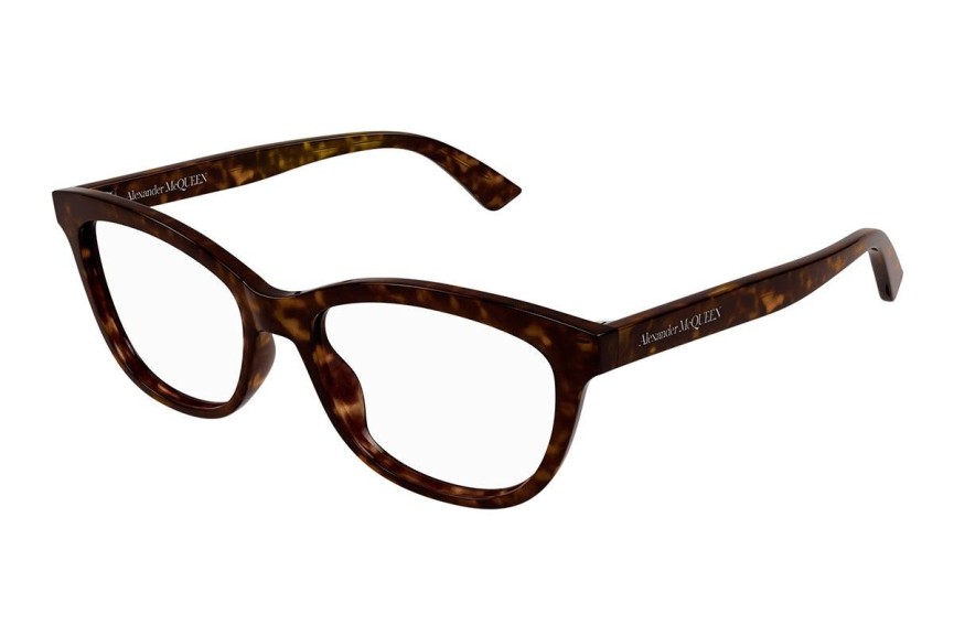 Očala Alexander McQueen AM0461O 002 Cat Eye Havana