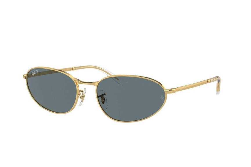 Sončna očala Ray-Ban RB3734 001/3R Polarized Ovalna Zlata