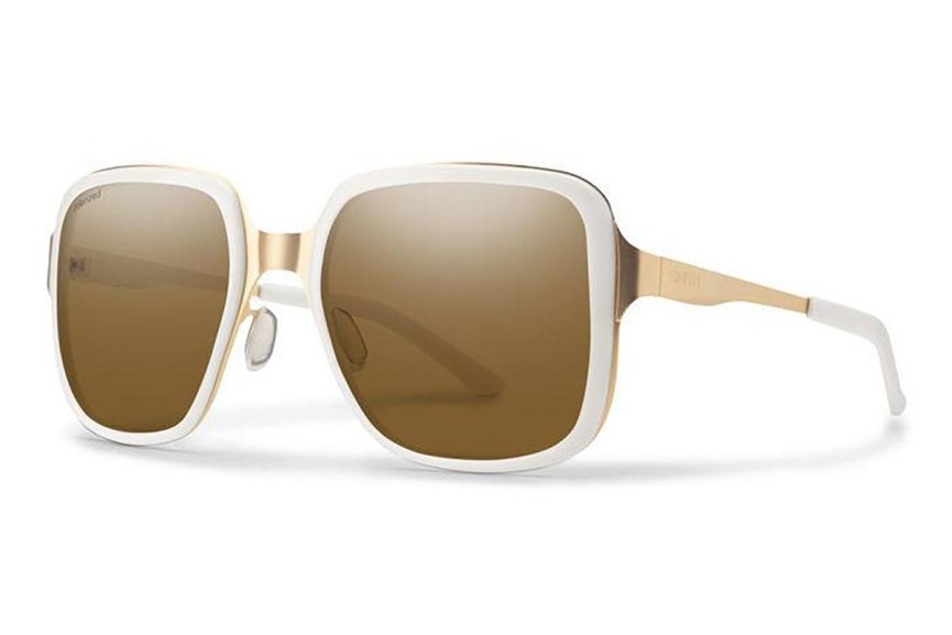 Sončna očala Smith AVELINE VK6/SP Polarized Kvadratna Bela