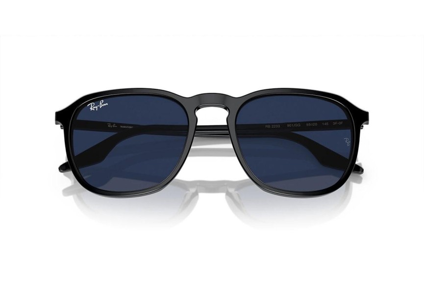 Sončna očala Ray-Ban RB2203 901/GG Kvadratna Črna