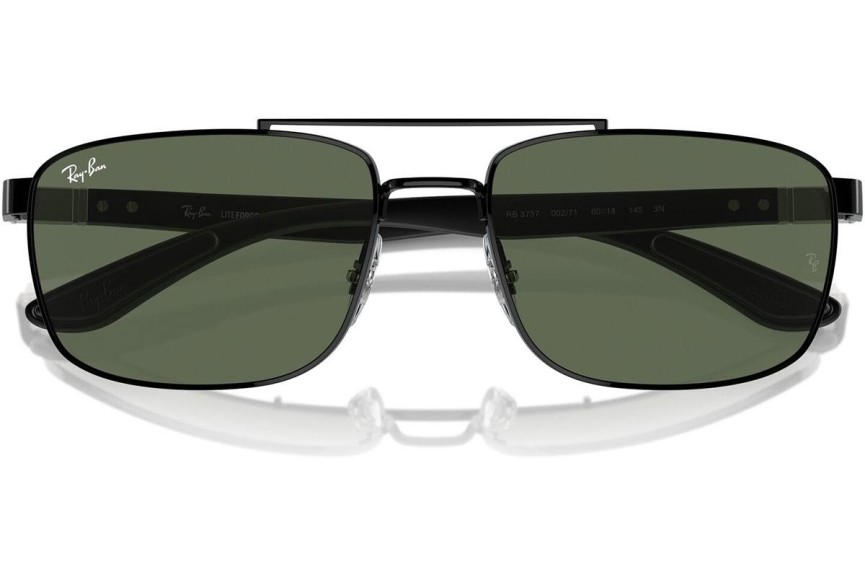 Sončna očala Ray-Ban RB3737 002/71 Pravokotna Črna