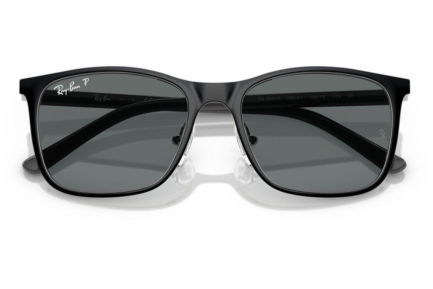 Sončna očala Ray-Ban Junior RJ9551S 295/81 Polarized Kvadratna Črna