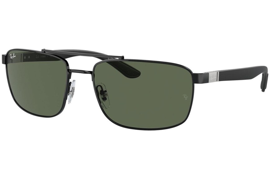 Sončna očala Ray-Ban RB3737 002/71 Pravokotna Črna