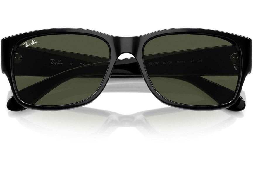 Sončna očala Ray-Ban RB4388 601/31 Pravokotna Črna