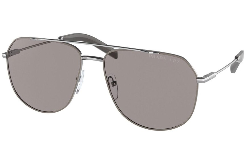 Sončna očala Prada PR59WS 08S06M Polarized Pilotska Srebrna