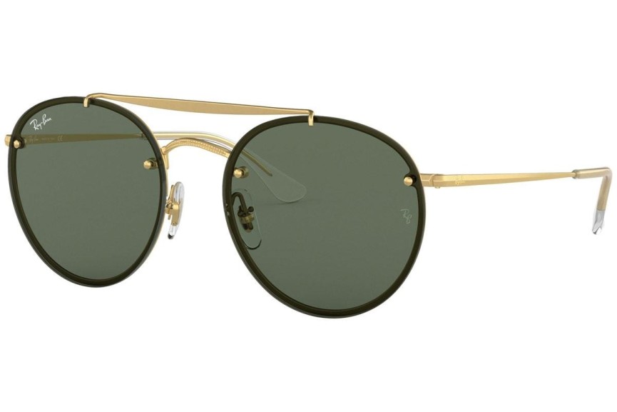 Sončna očala Ray-Ban Blaze Round Double Bridge Blaze Collection RB3614N 914071 Okrogla Zlata