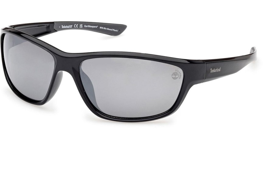 Sončna očala Timberland TB00024 01D Polarized Pravokotna Črna