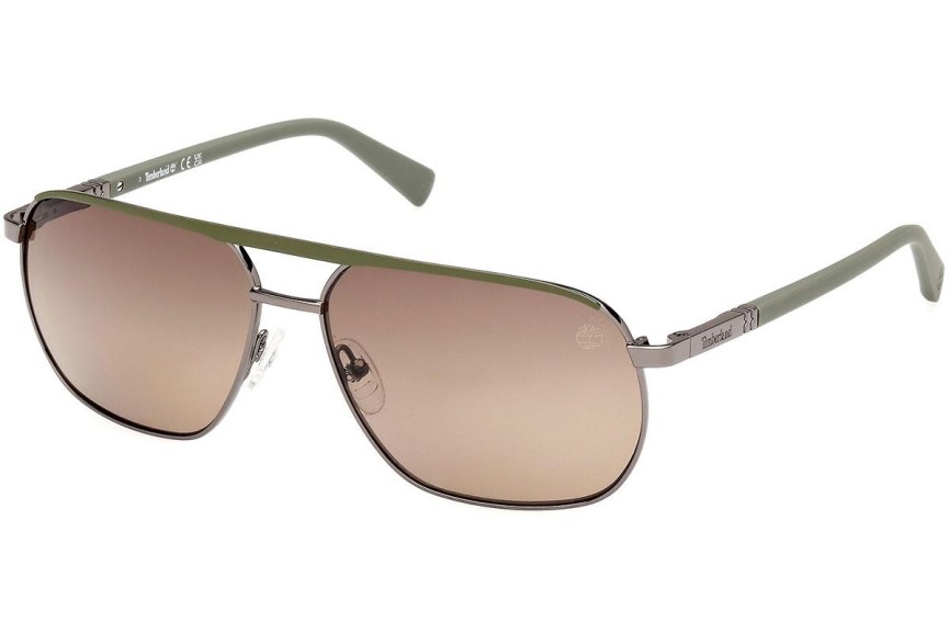 Sončna očala Timberland TB00027 06H Polarized Kvadratna Srebrna