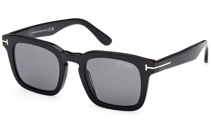 Sončna očala Tom Ford Dax FT0751 01D Polarized Kvadratna Črna