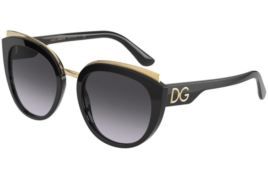 Sončna očala Dolce & Gabbana DG4383 501/8G Cat Eye Črna